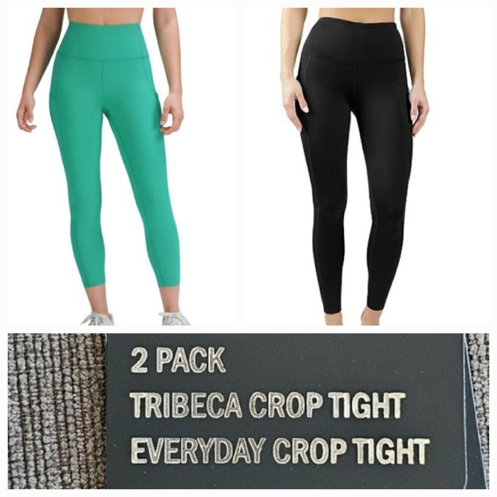 90 Degree By Reflex 2 pack Tribeca Crop Tight & Interlock Everyday Crop Tight